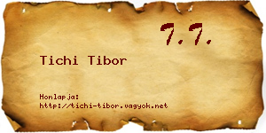 Tichi Tibor névjegykártya